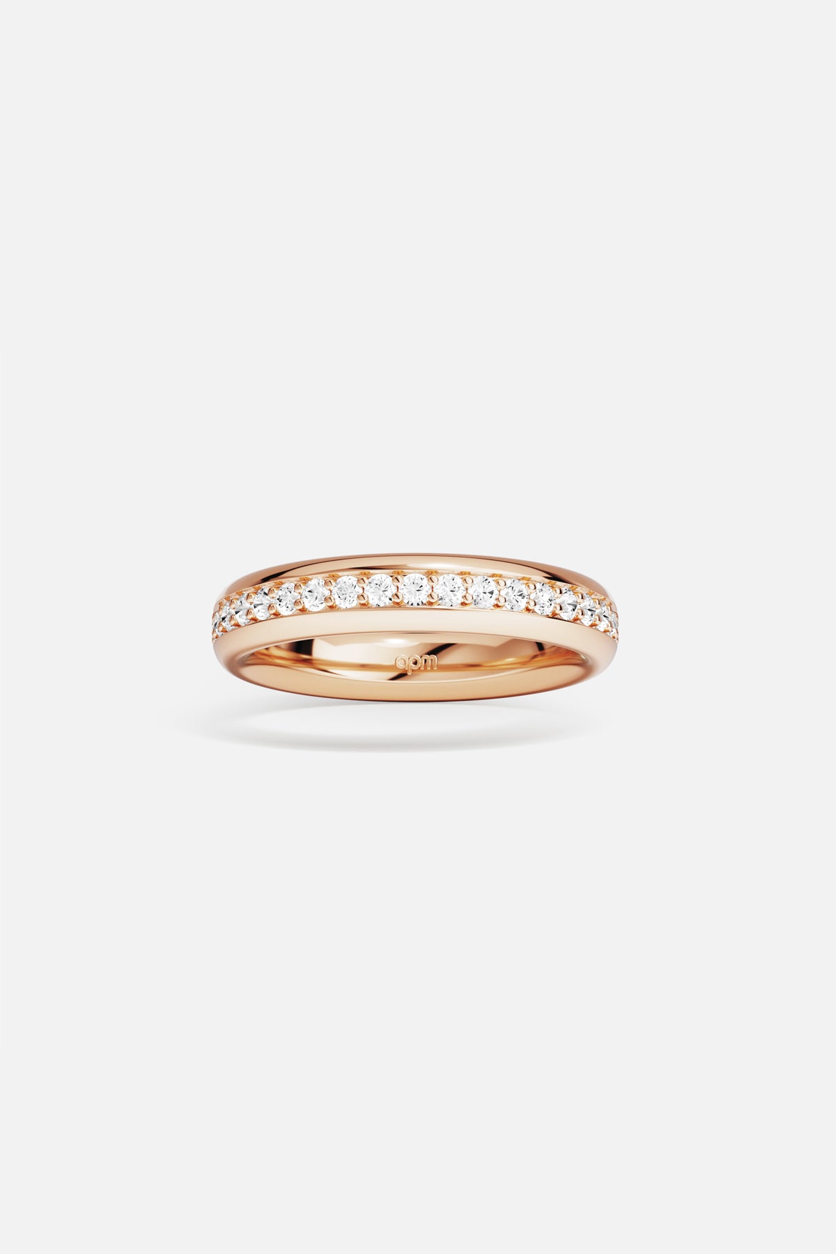 APM Ring in rose gold color, a luminous line of quiet elegance.