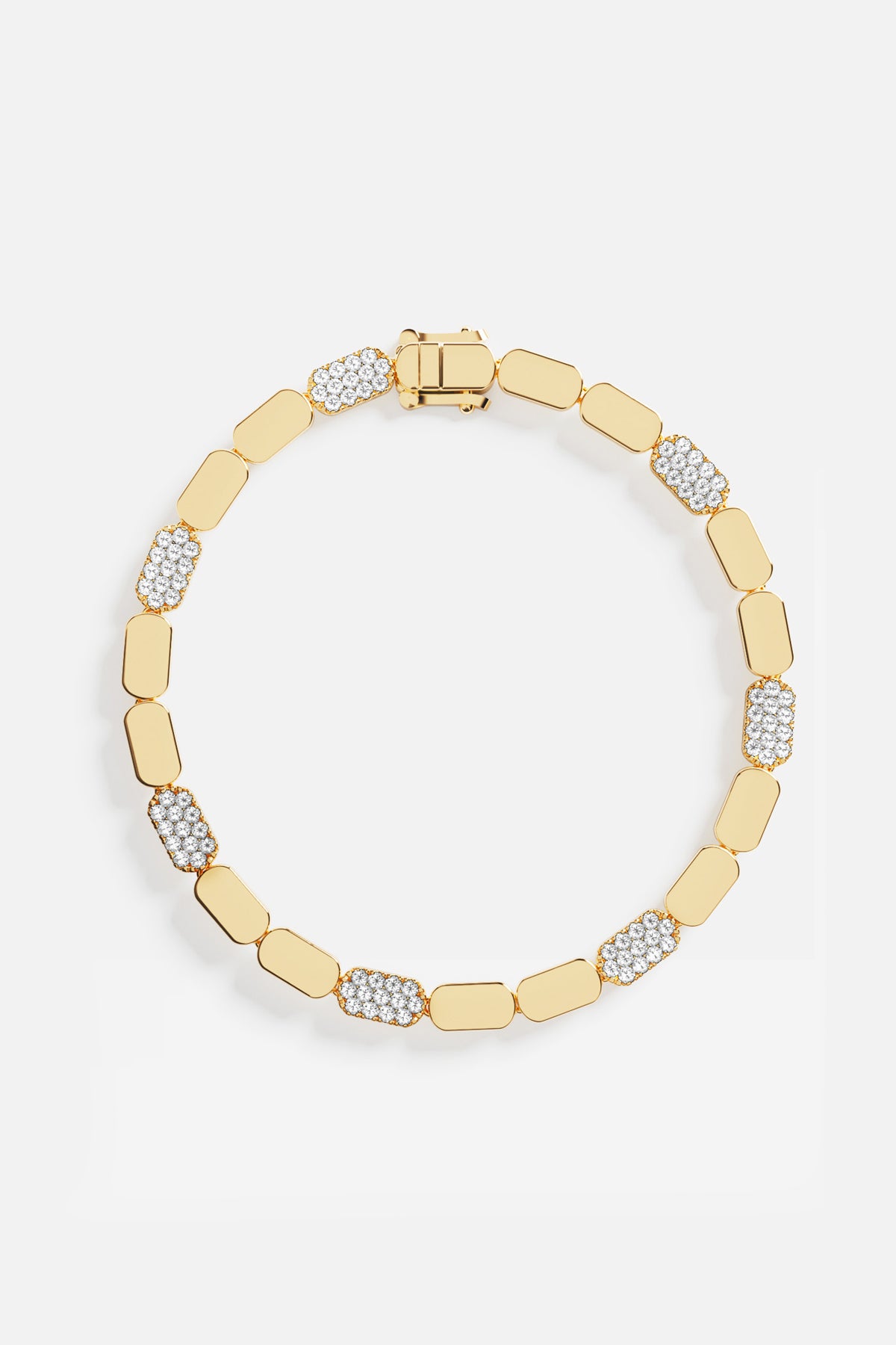 APM Bracelet in gold color, a modern rhythm of shine and sparkle.