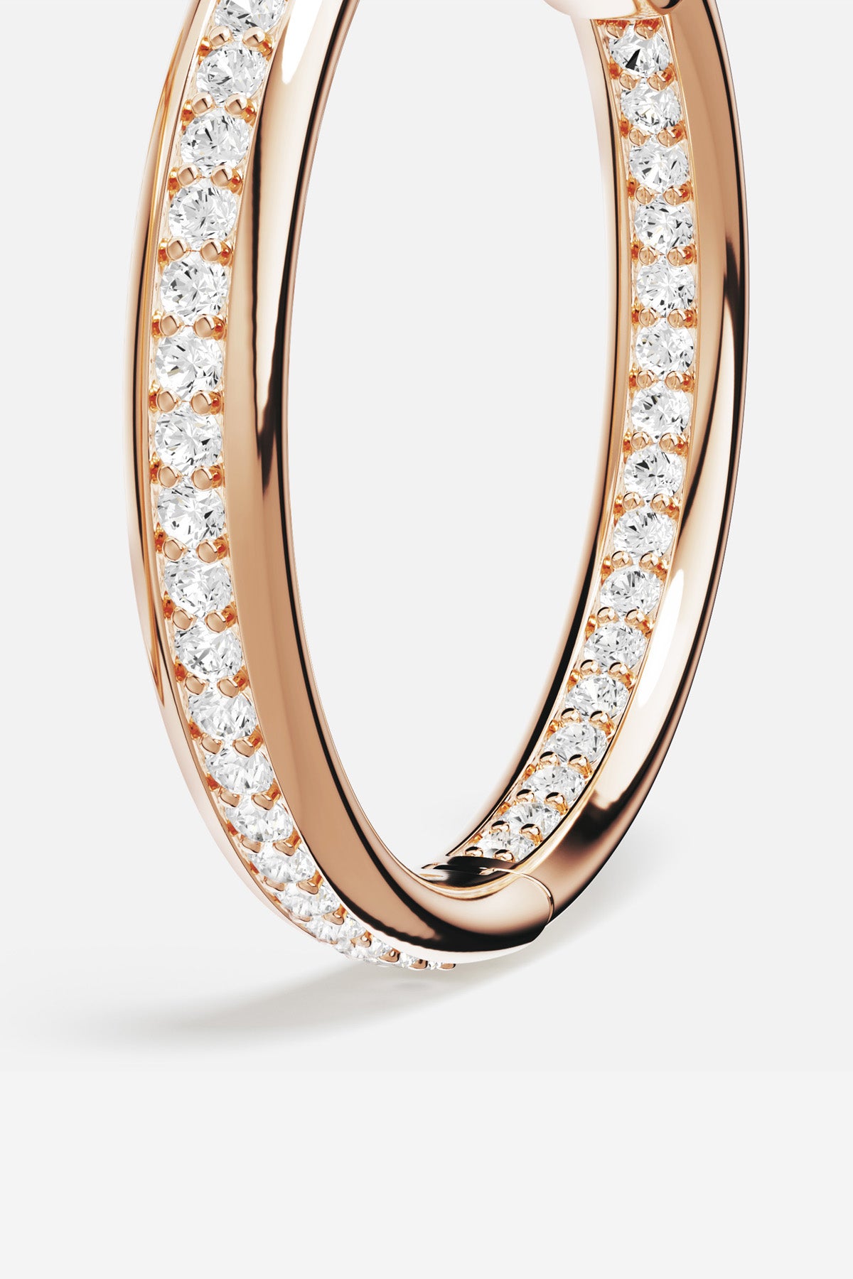 APM Hoop Earrings in rose color, radiant sparkle for effortless everyday glamour.