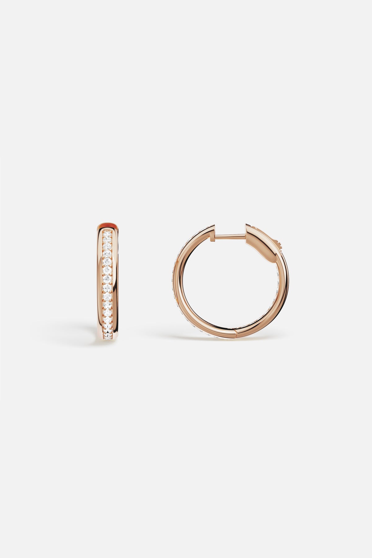 APM Hoop Earrings in rose color, a timeless sparkle for effortless everyday elegance.
