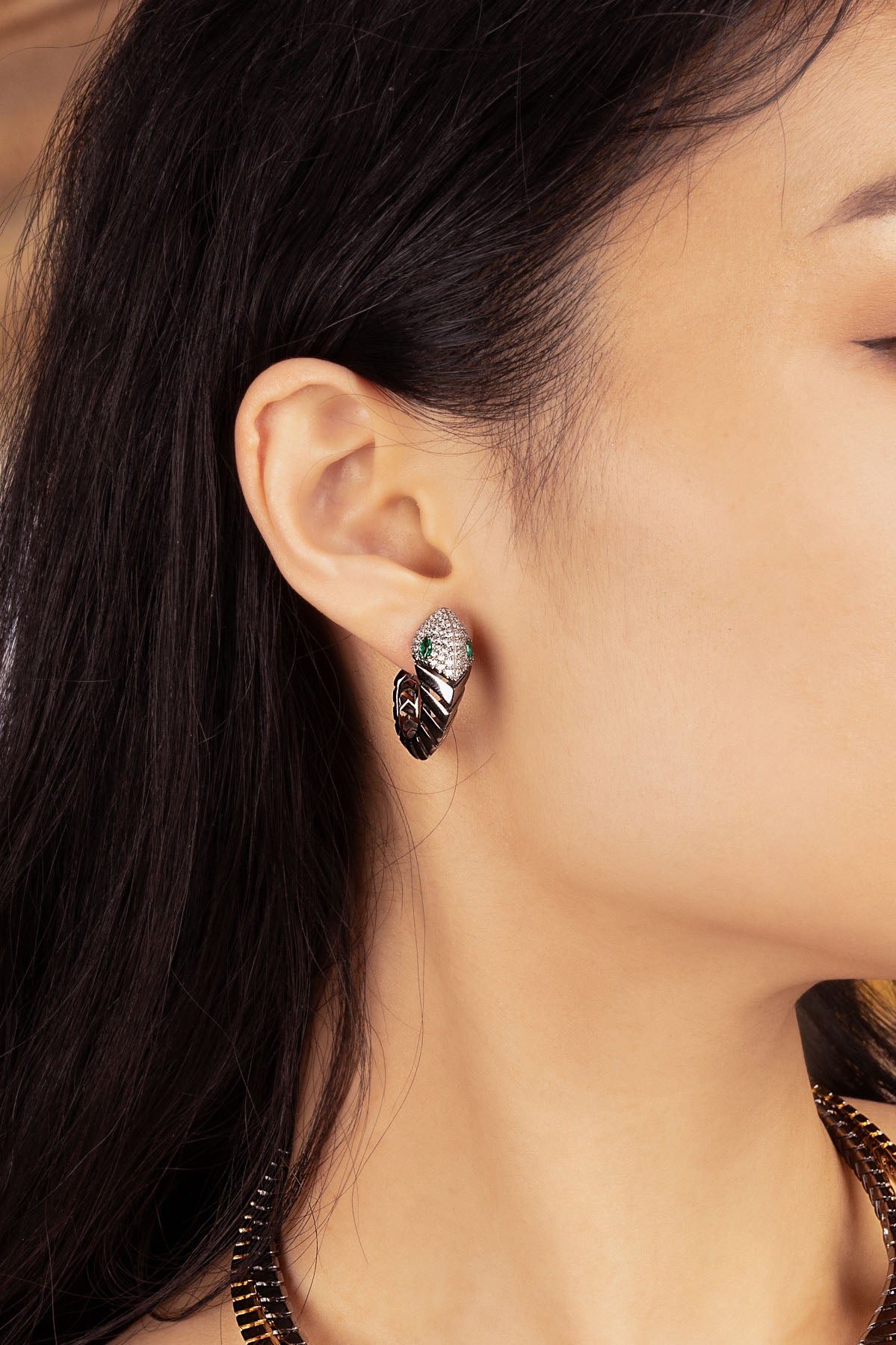 APM Monaco Kaa Earrings in silver