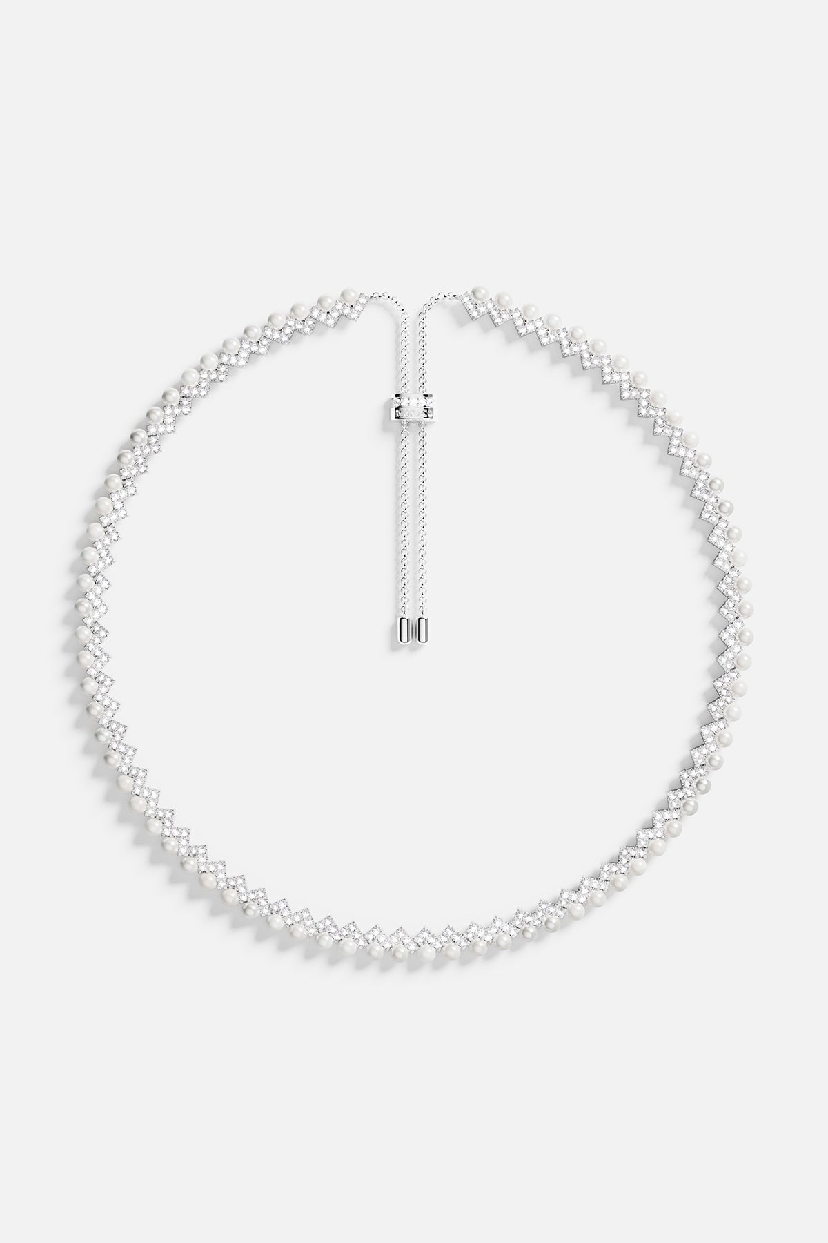 APM Monaco Up and Down Adjustable Necklace with Pearls