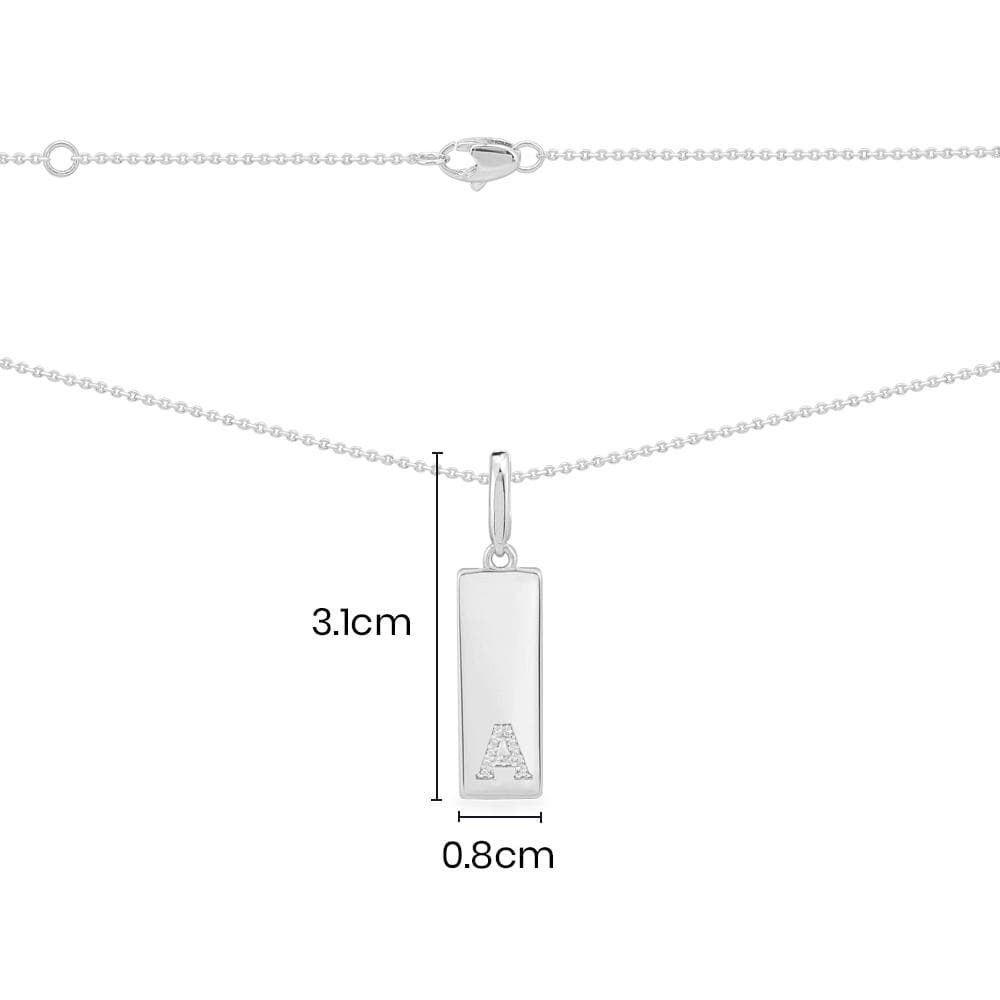 Alphabet Plate Necklace Silver - APM Monaco