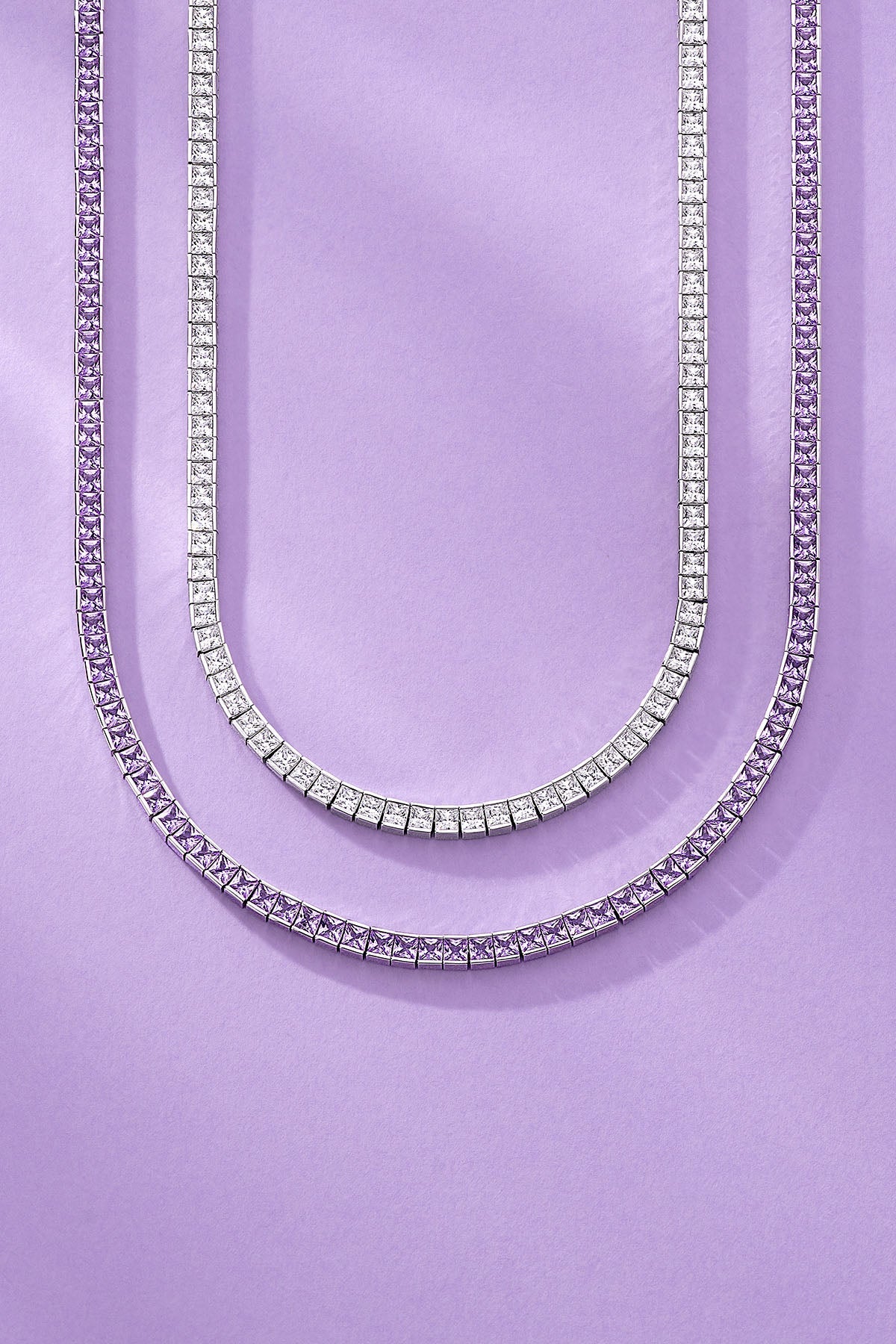 Lumière Pavé Choker on a purple background