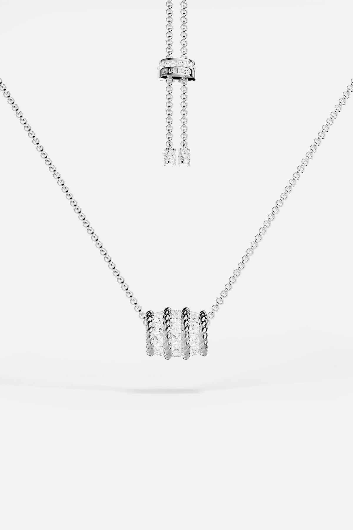 APM MONACO torsade adjustable necklace on white background
