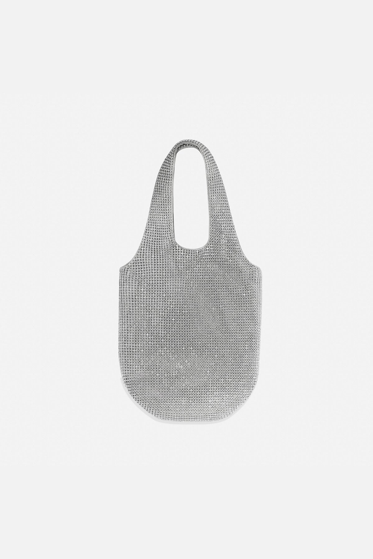 APM MONACO textured sparkling tote bag on a white background