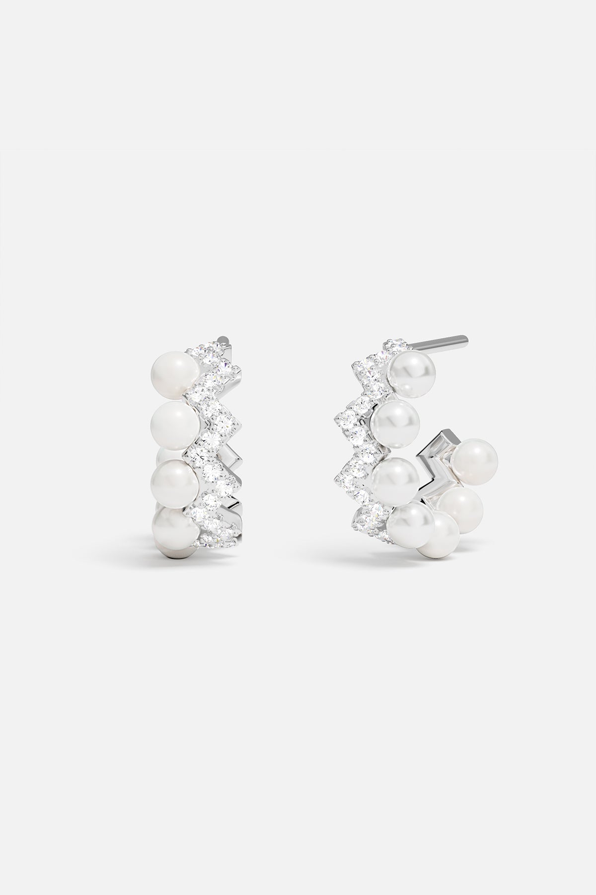 APM Monaco Up and Down Earrings with Pearls
