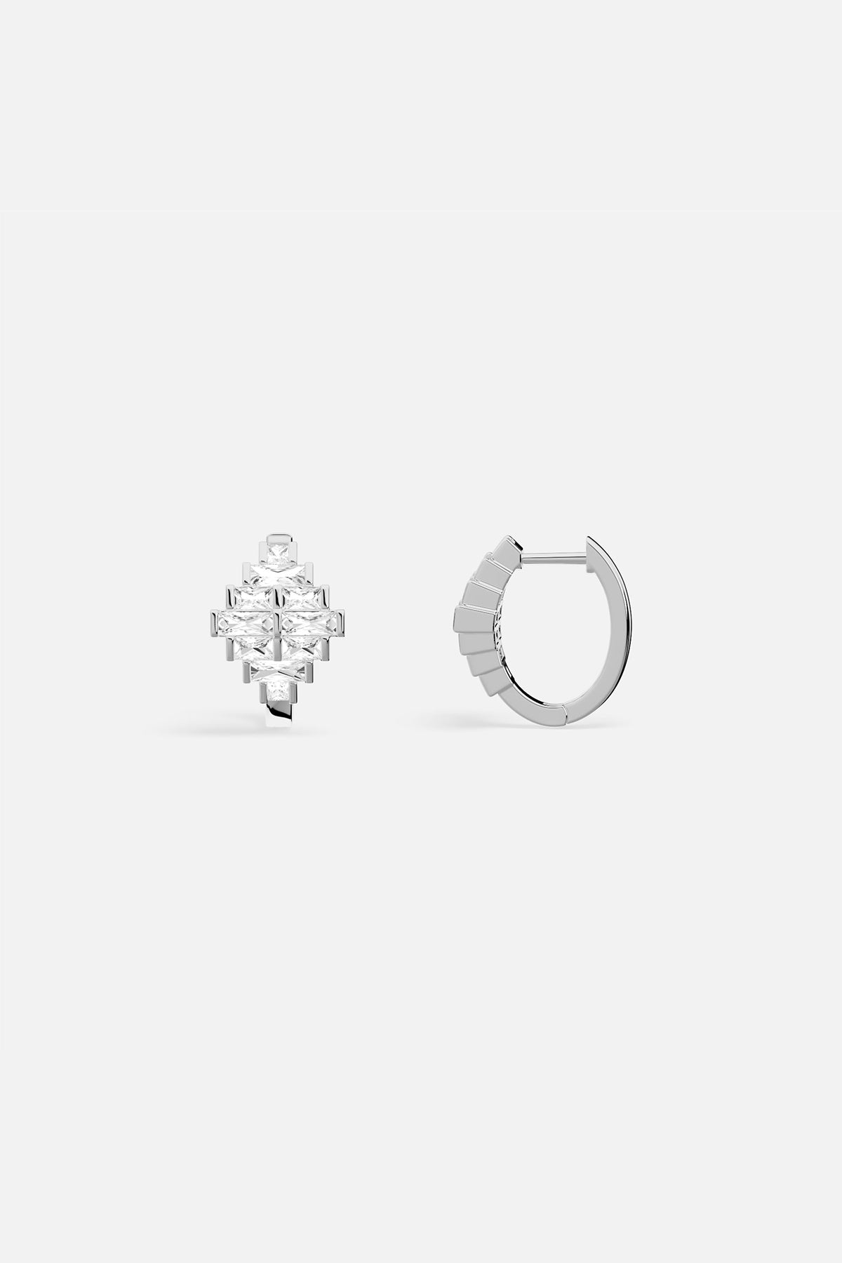 APM Monaco Art Deco Hoop Earrings