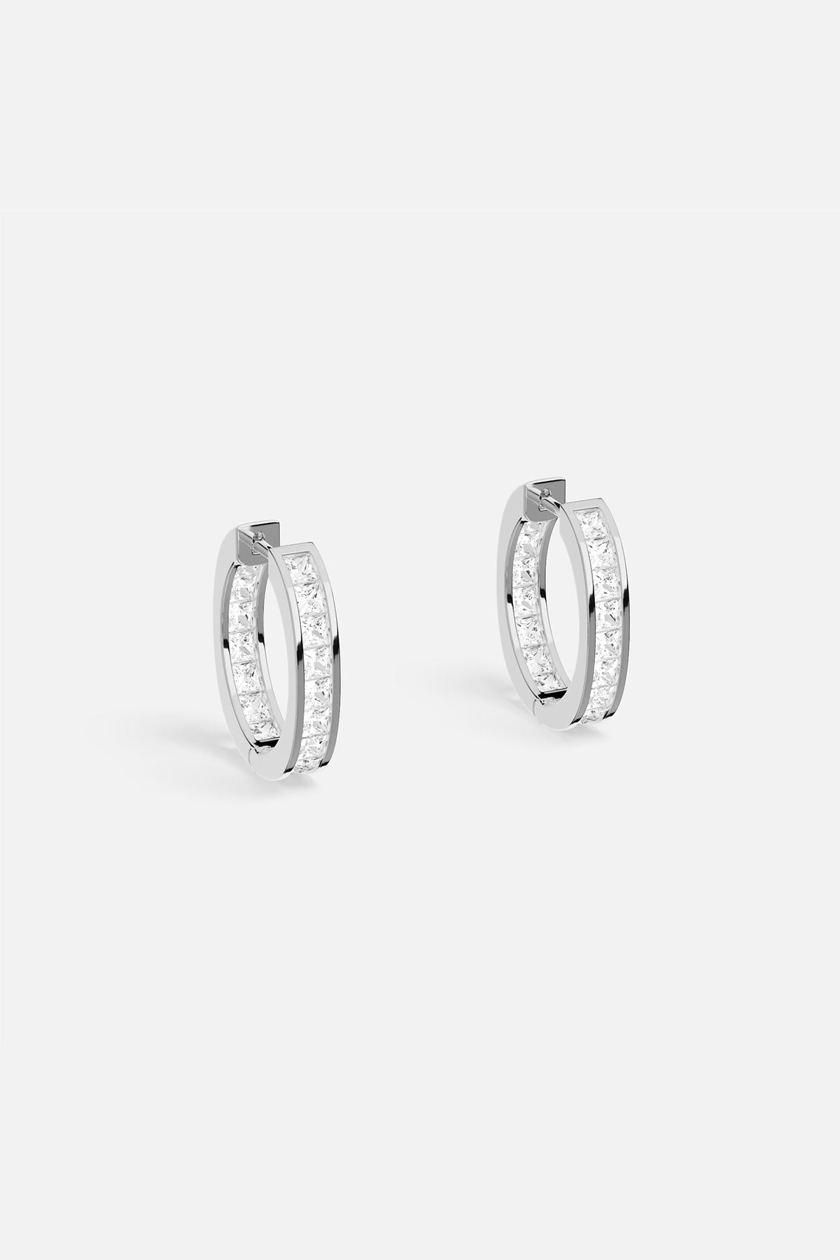APM Monaco Lumière Pavé Hoop Earrings