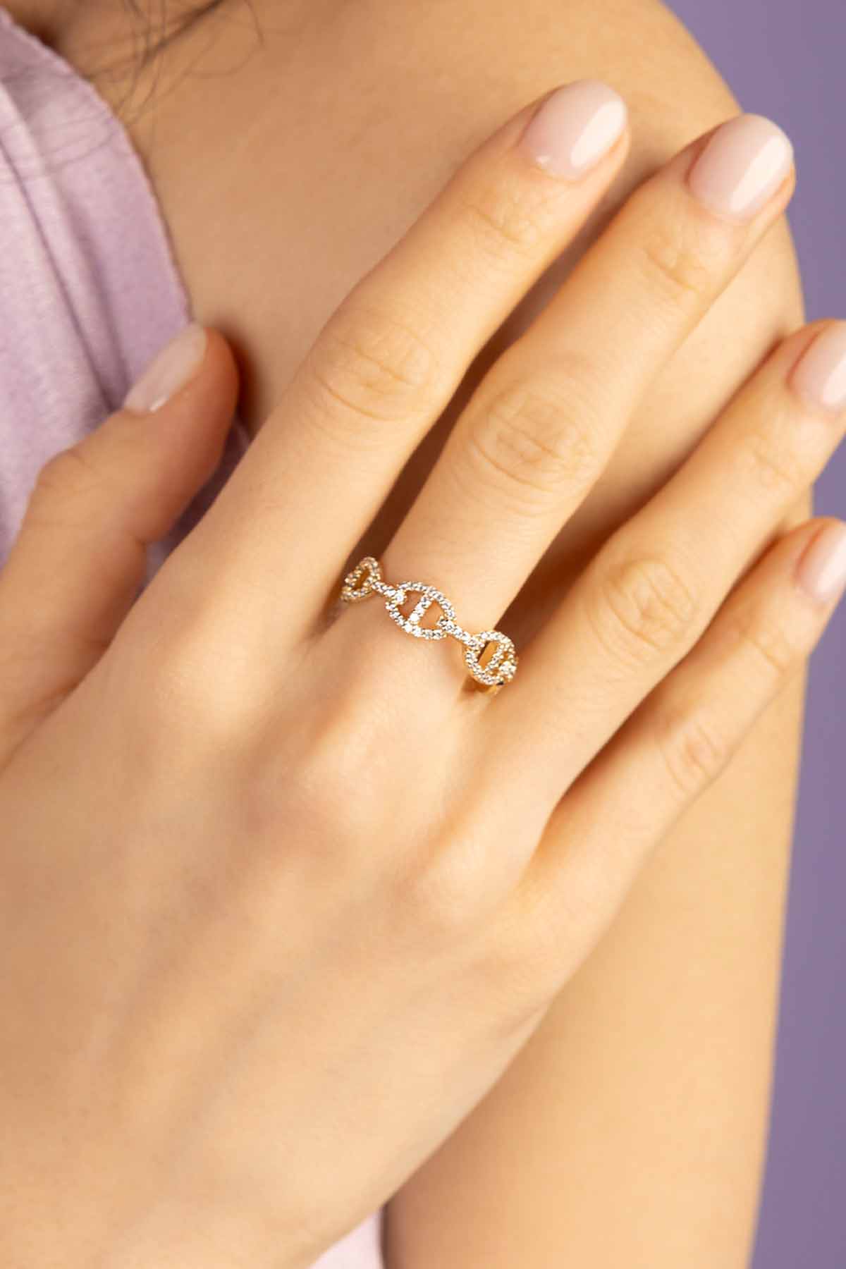 Bague Maille Marine en or Jaune APM Monaco