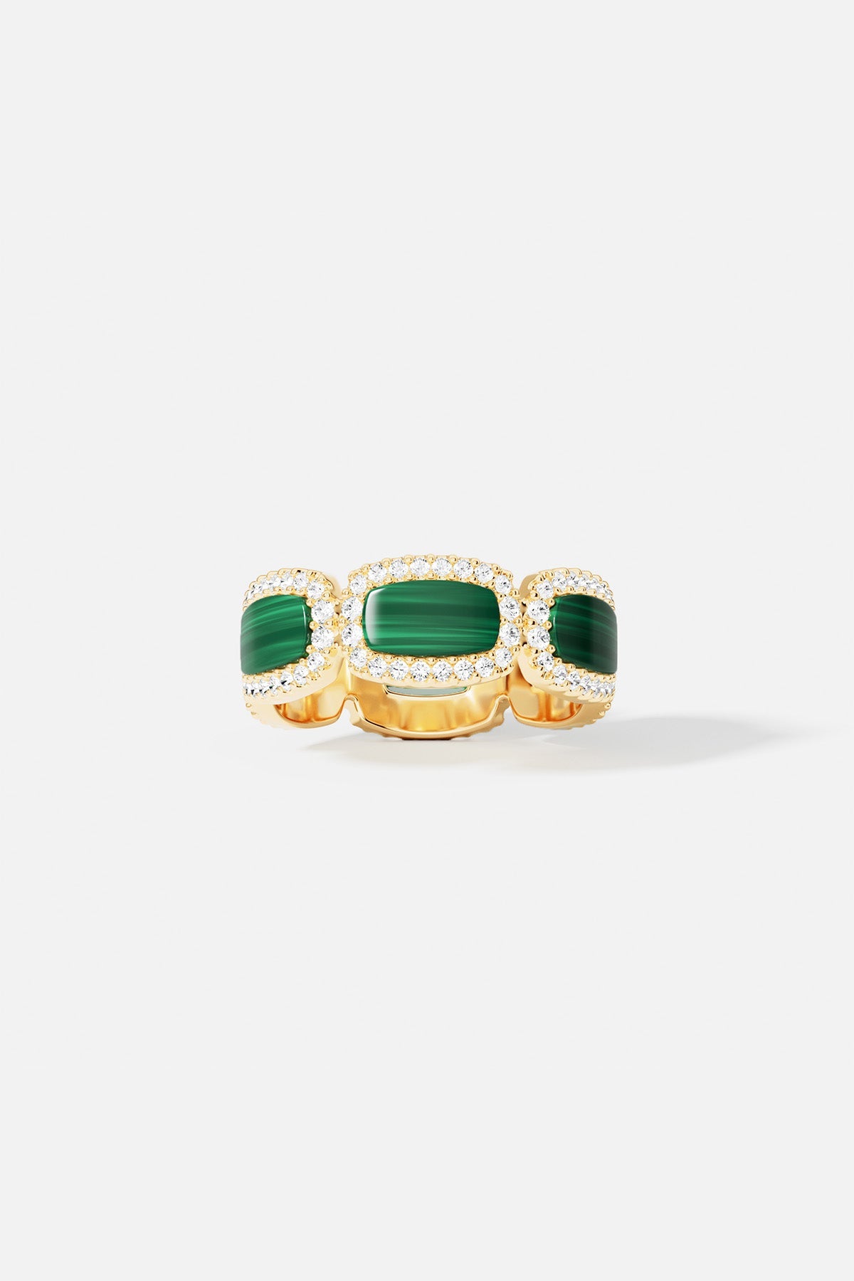 APM Monaco Malachite Ring in Yellow Gold