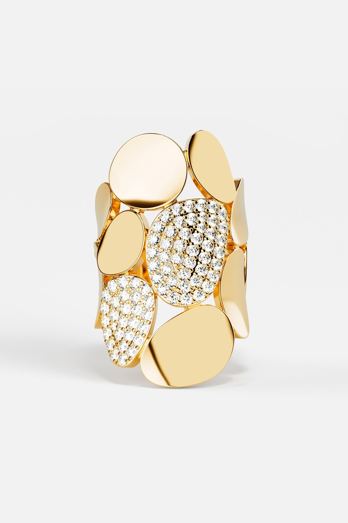 APM Monaco Statement Galet Ring in Yellow Gold
