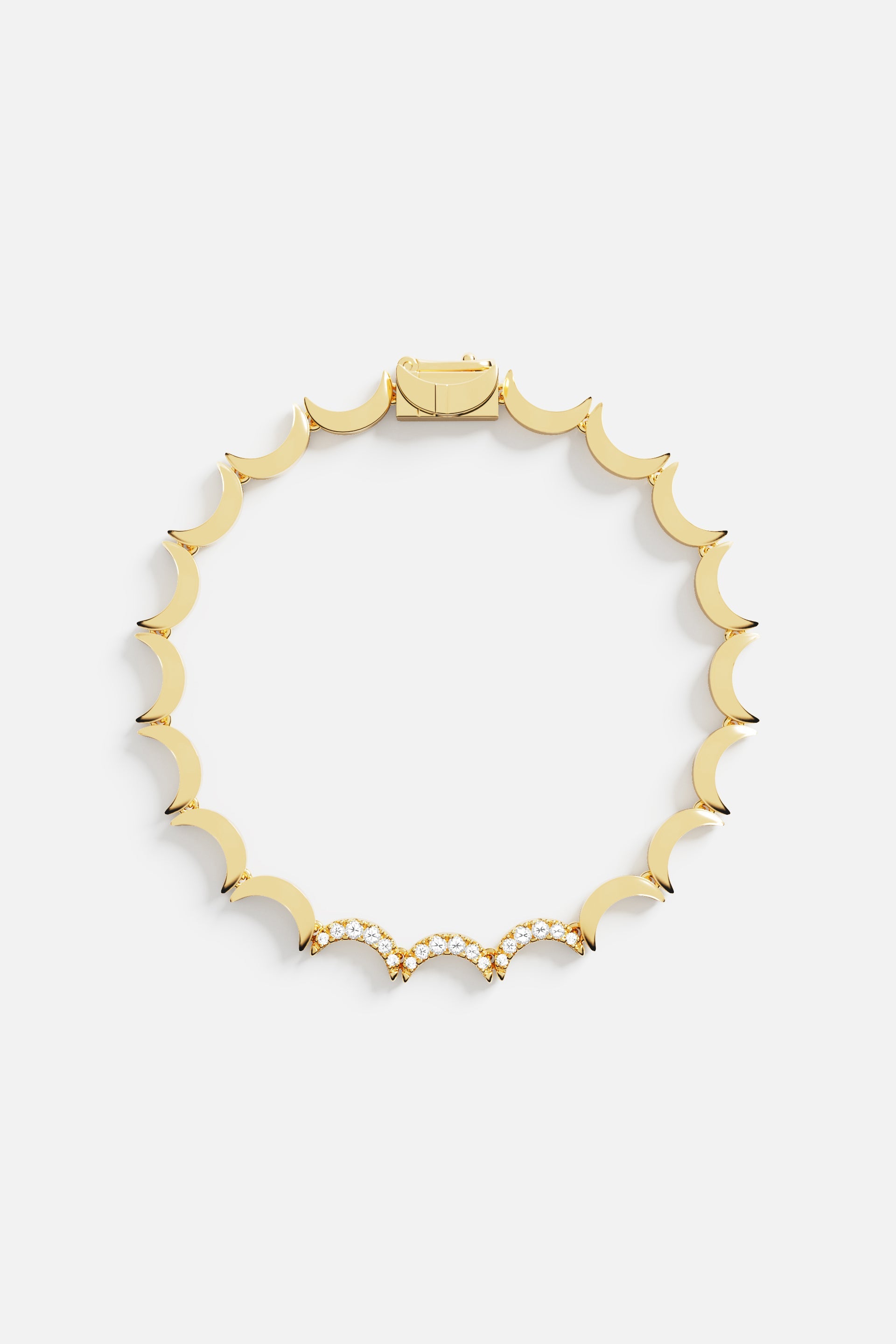 Bracelets APM Monaco, yellow gold tone, wavy bracelet design with a smooth, minimalist look; no visible stones.