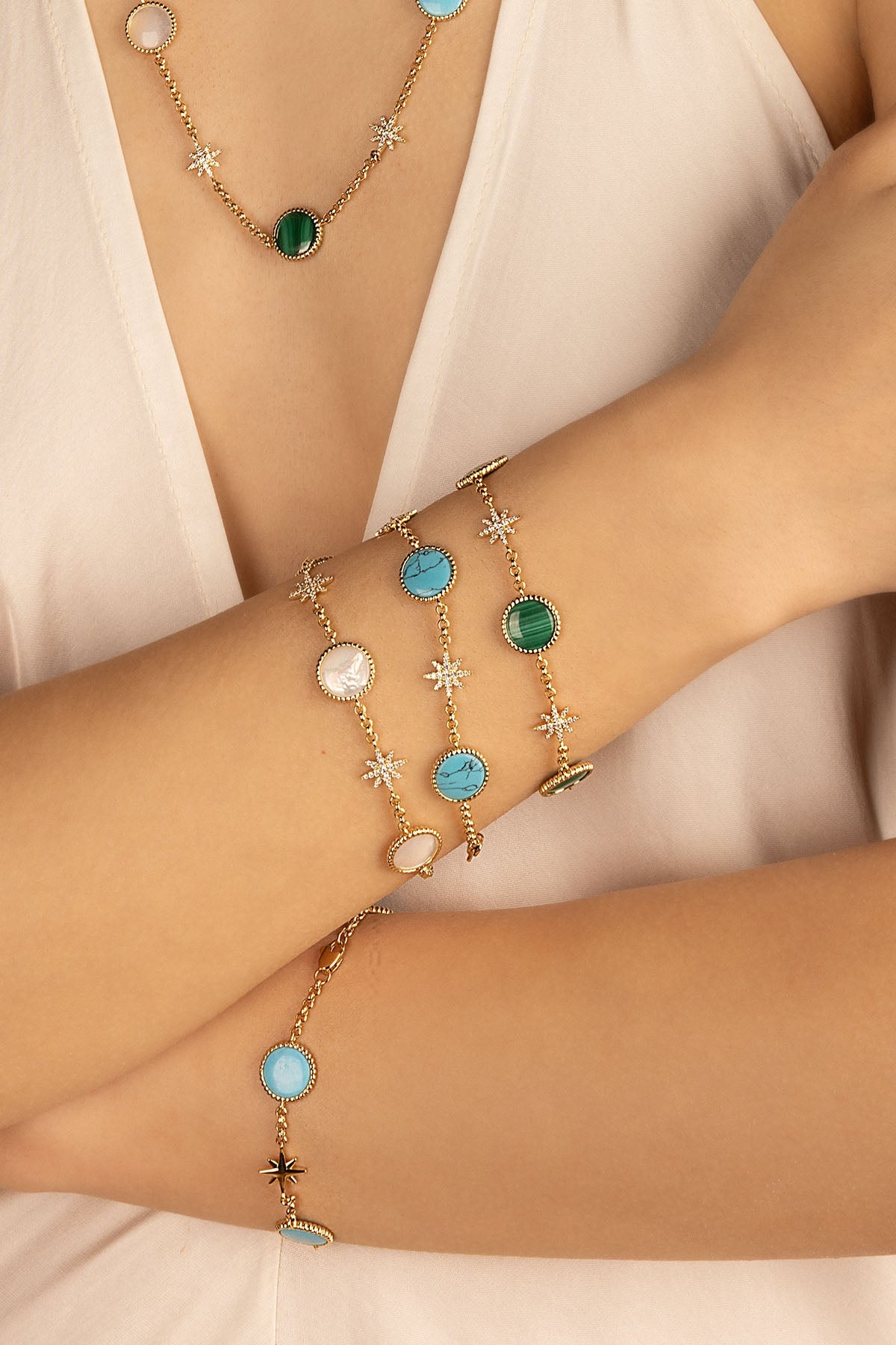APM Monaco Lagoon Météorites Bracelet in Yellow Gold