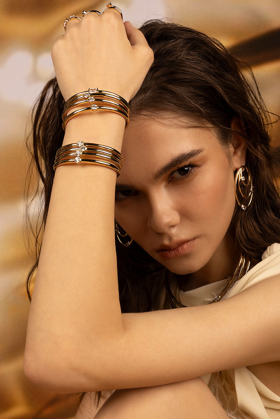APM Monaco Éclat Cuff in Yellow Gold