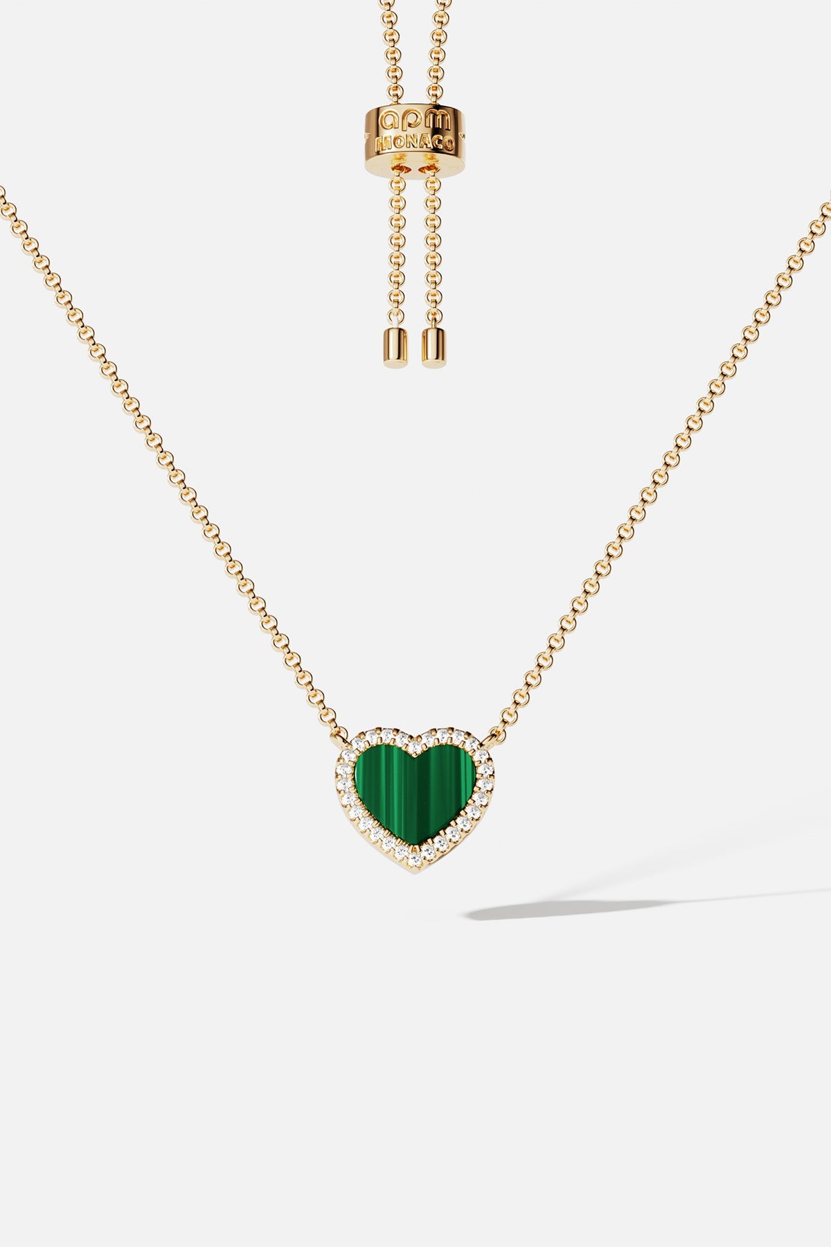 apm Monaco マラカイト ネックレス Mini Malachite Heart Adjustable Necklace | APM Monaco