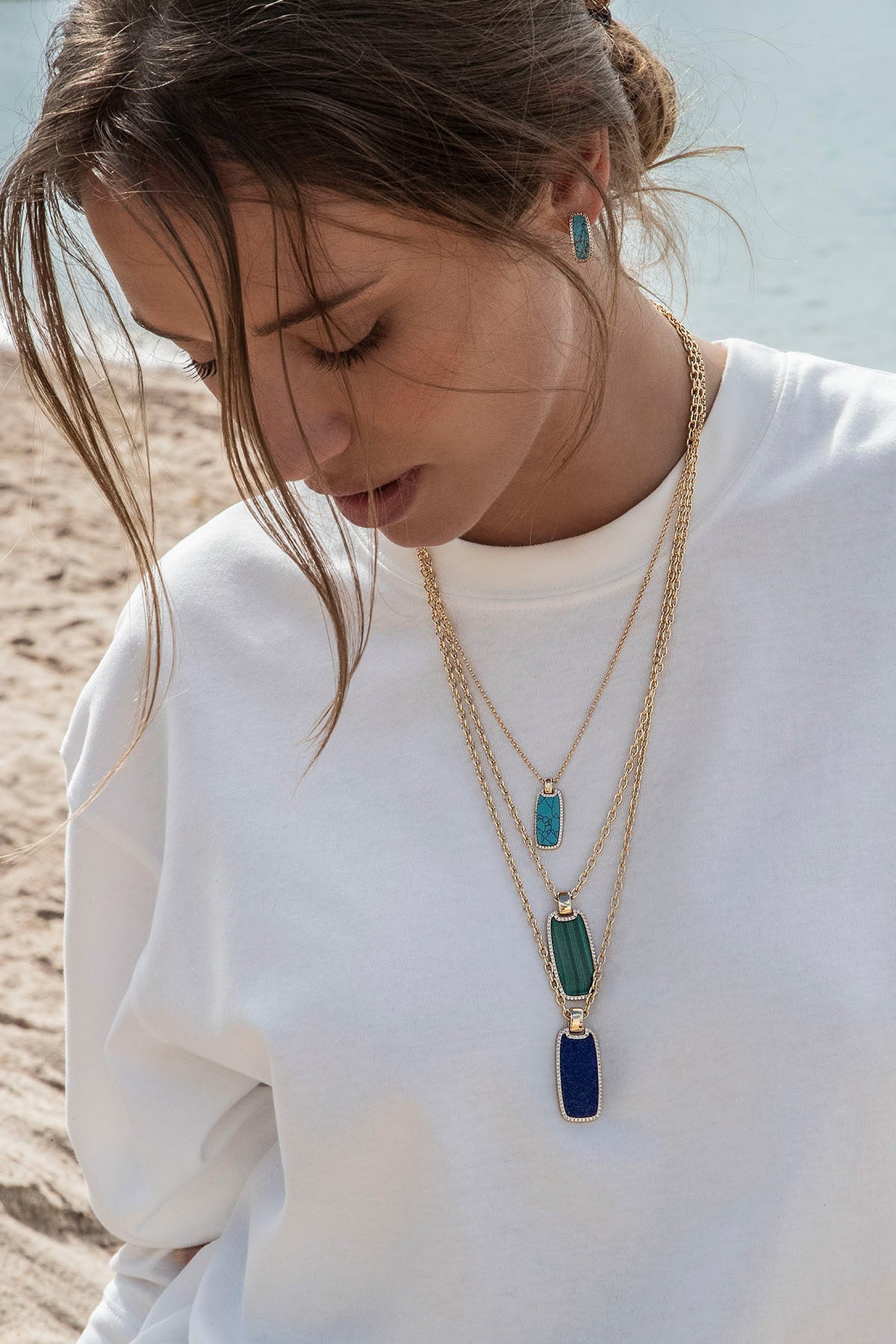 APM Monaco Lagoon Medal Adjustable Necklace in Yellow Gold