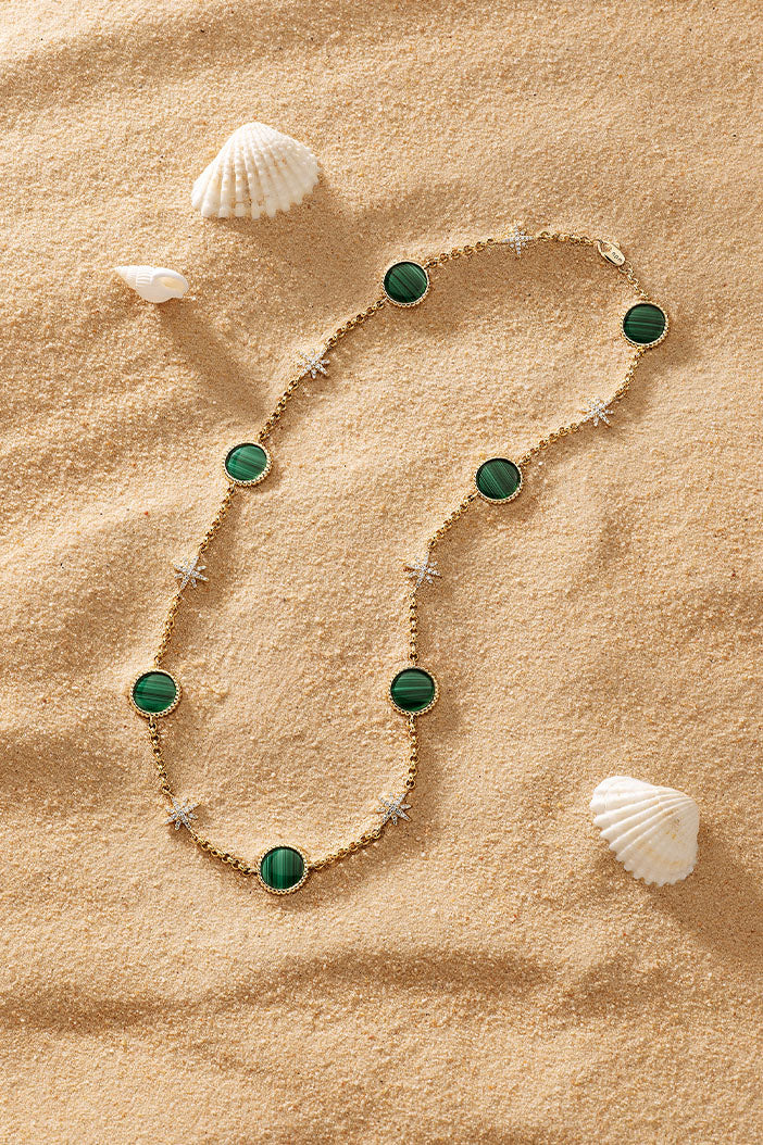 Malachite Météorites Choker