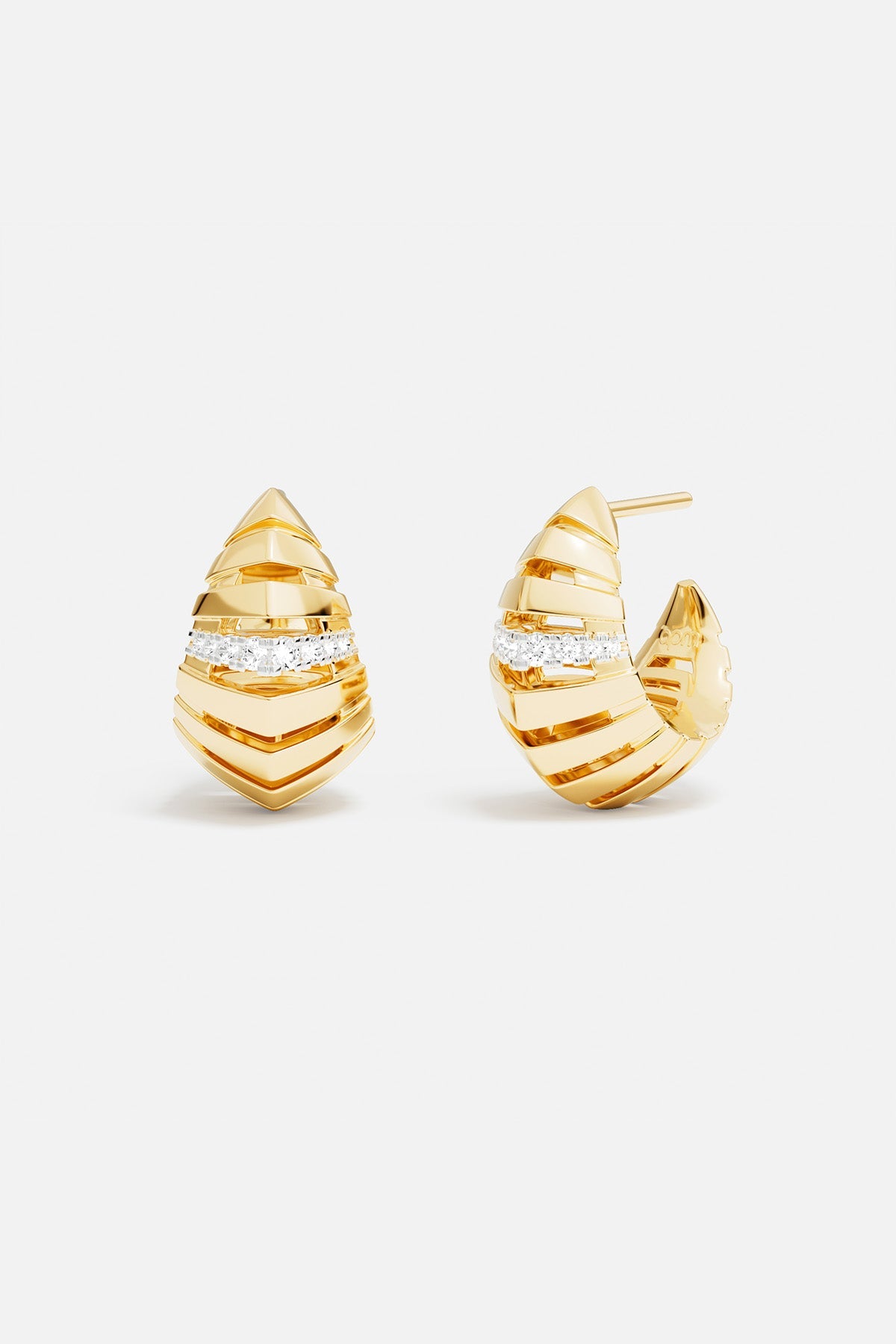 APM Monaco Rayon de Soleil Earrings in Yellow Gold