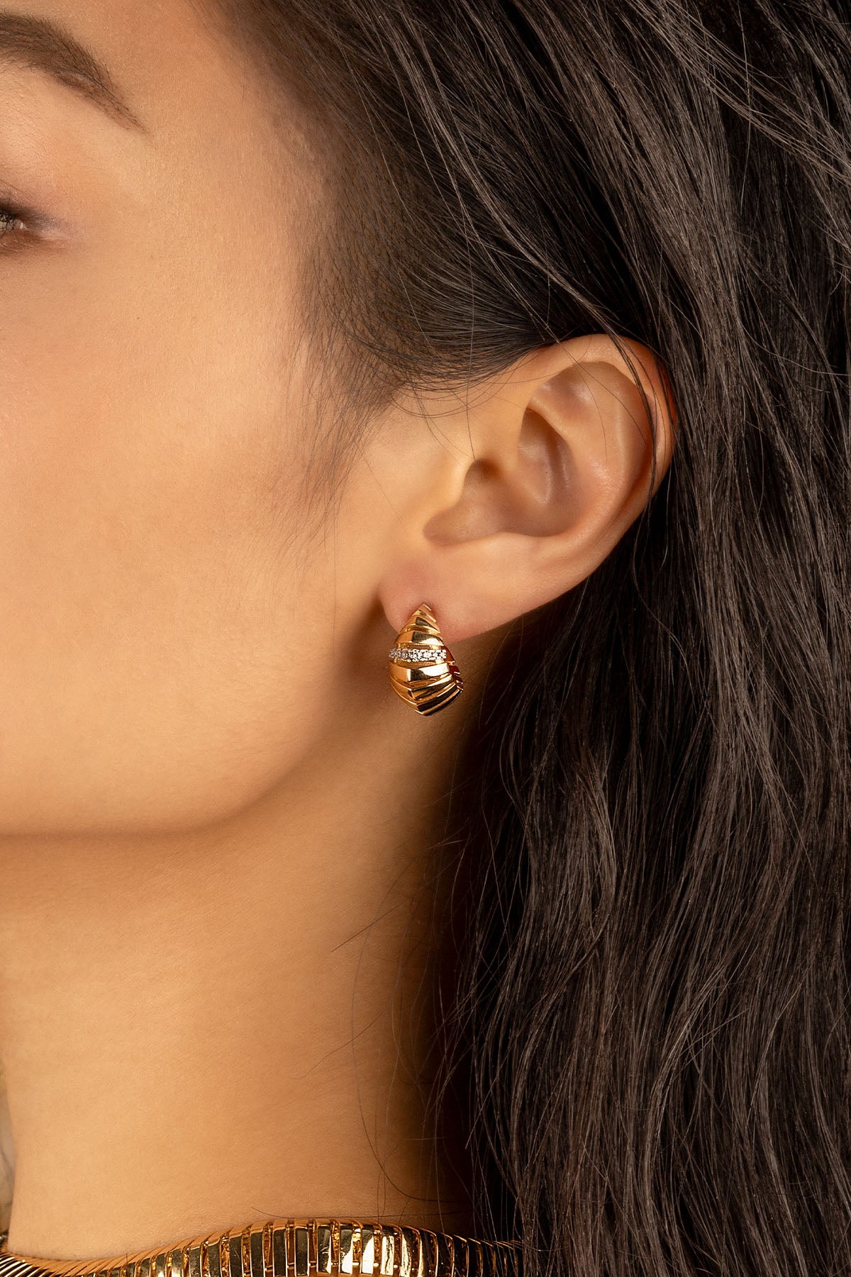 APM Monaco Rayon de Soleil Earrings in Yellow Gold