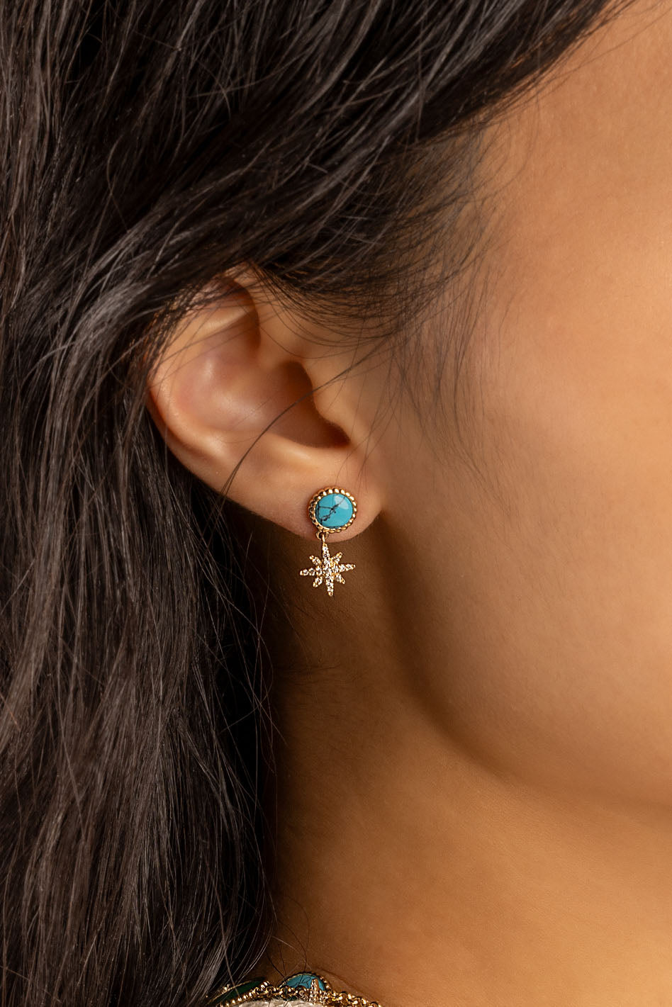 APM Monaco Lagoon Météorites Earrings in Yellow Gold