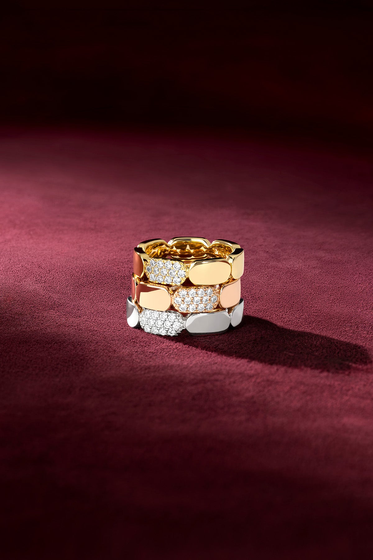 Pavage Ring, 18k rose gold finish | APM Monaco