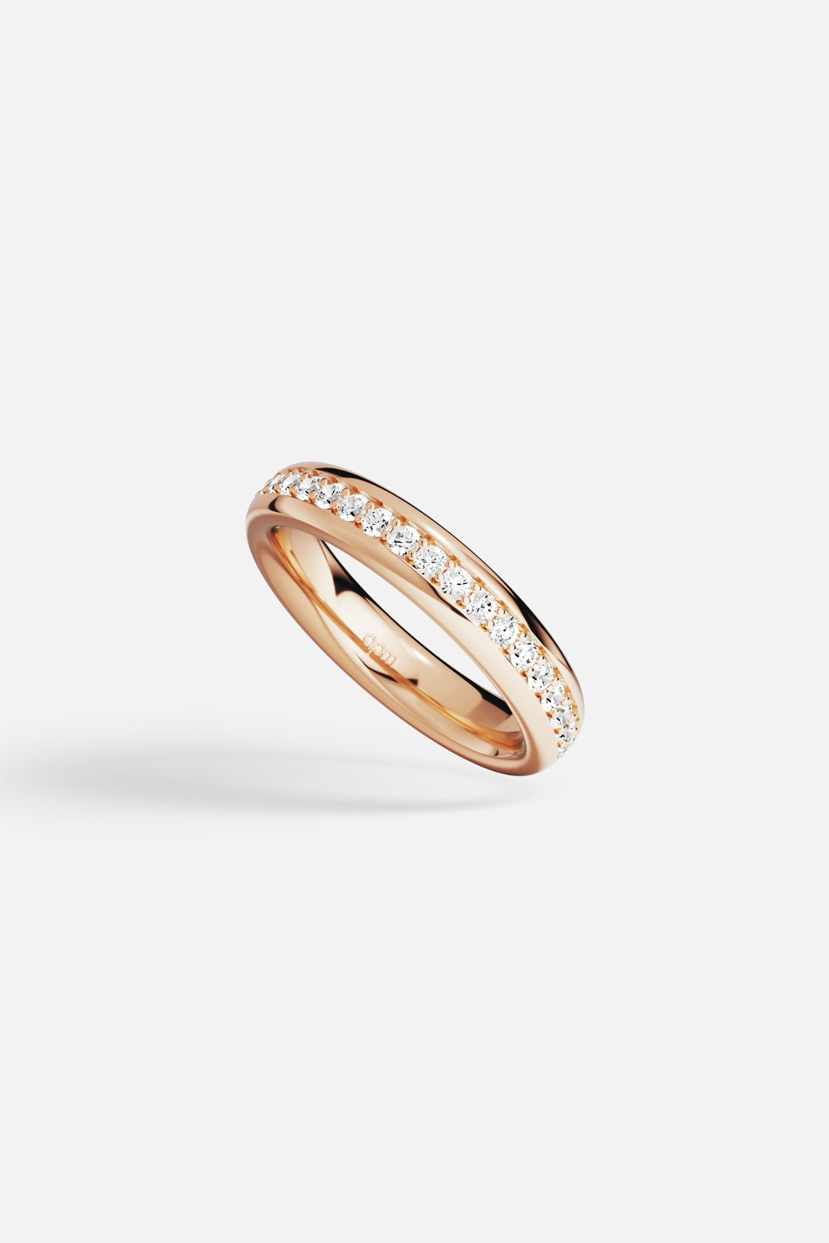 APM Ring in rose color, a luminous line of sparkle wrapped in quiet elegance.