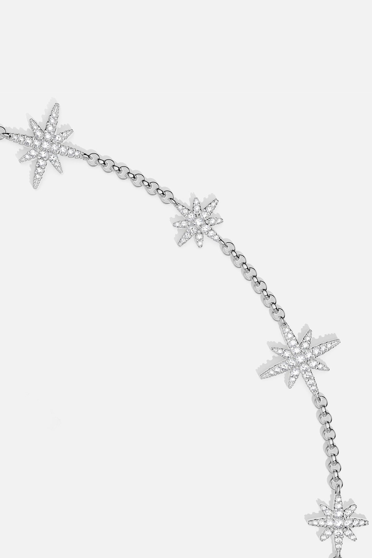 APM Météorites Bracelet, a constellation of shimmering stars in rhodium finish.