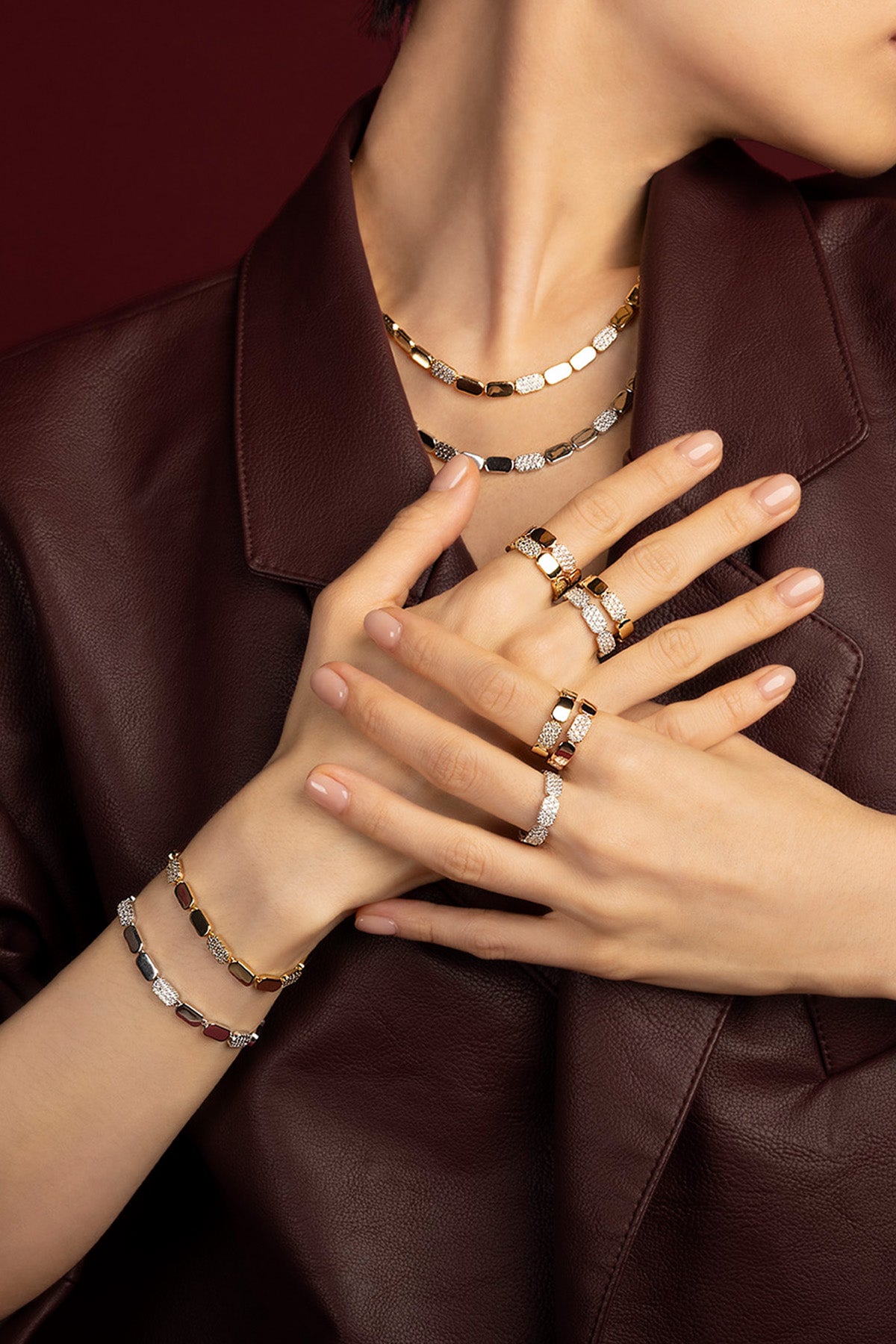  Pavage Ring ピンクゴールドカラー箱あり Pavage Ring, 18k rose gold finish | APM Monaco