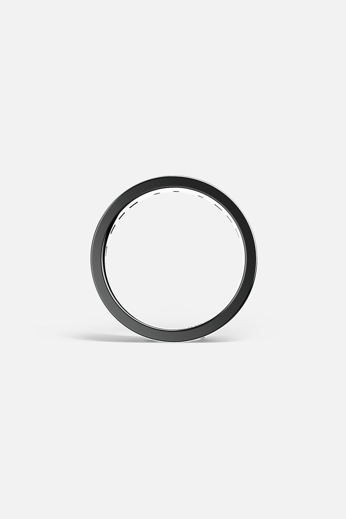 Rings APM Monaco. Silver ring with a row of blue gemstones on the top and 'SMILE' engraved inside.