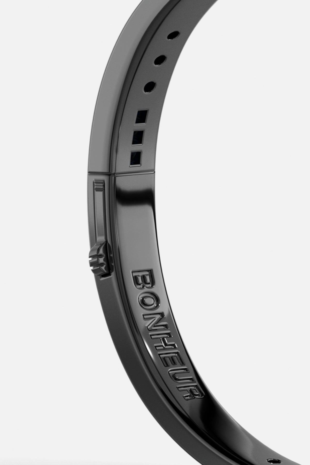 APM Monaco Blue Bonheur Morse Code Bangle in Silver