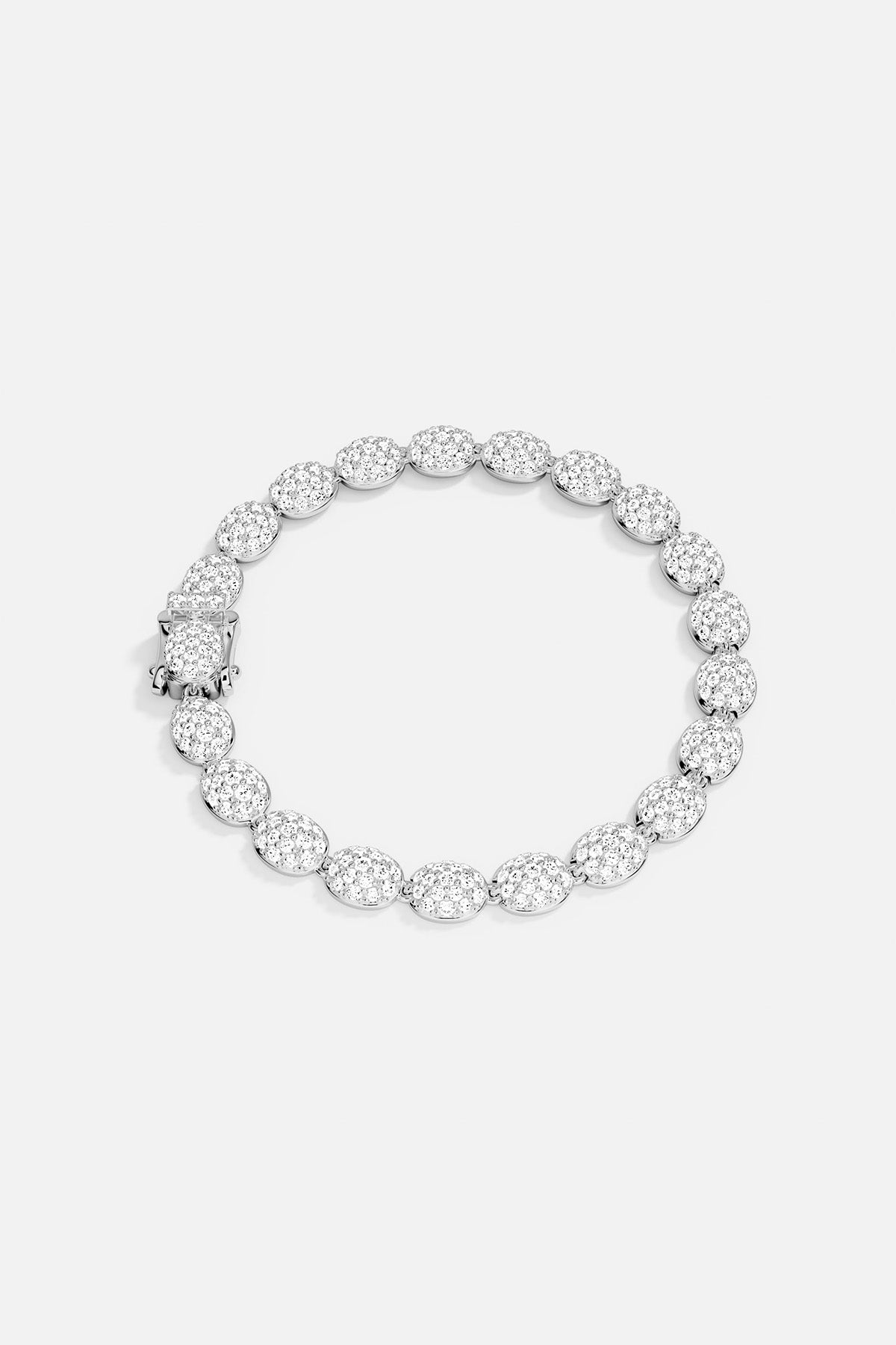 APM MONACO pave bracelet in silver on a white background