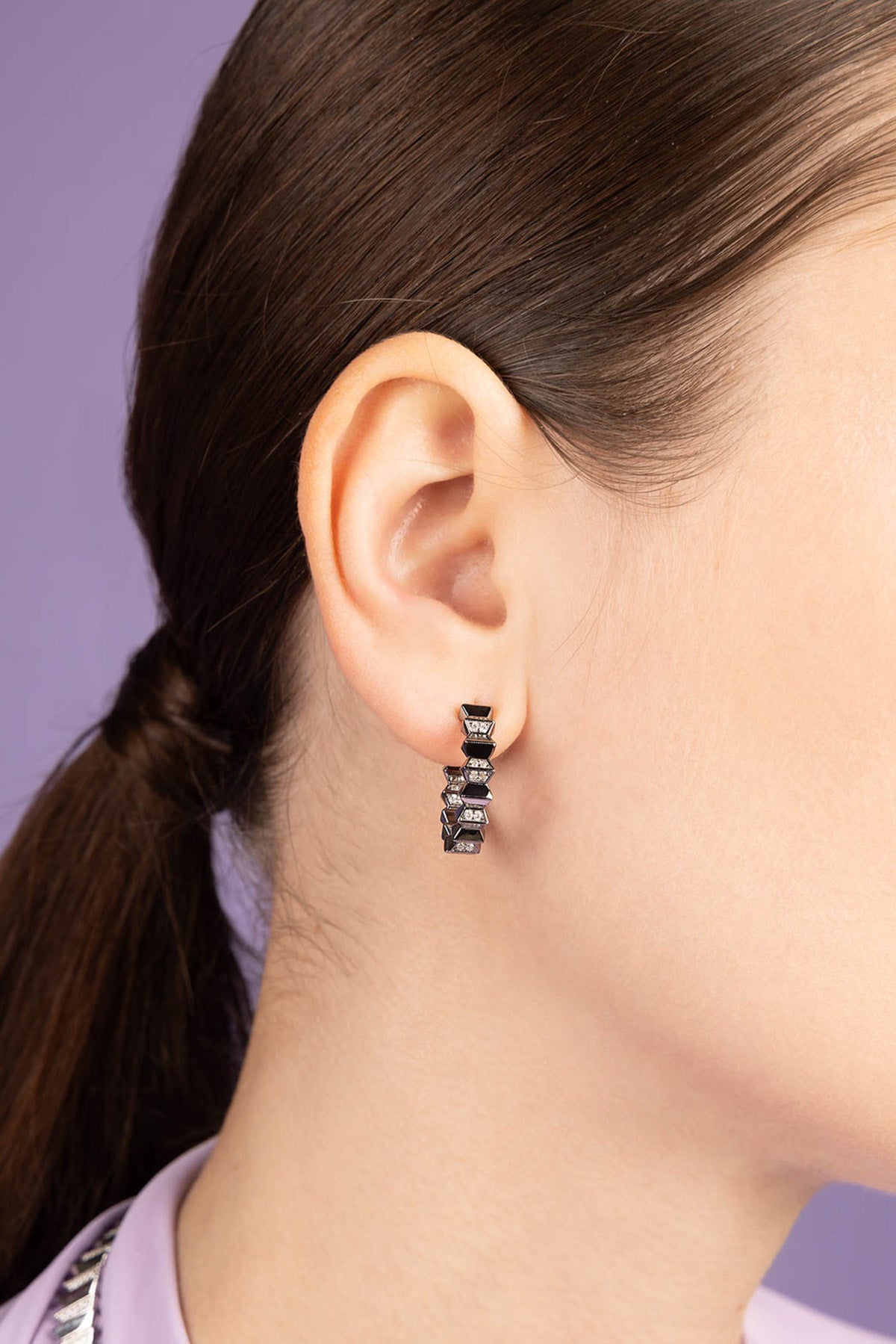 Up and Down Hoop Earrings