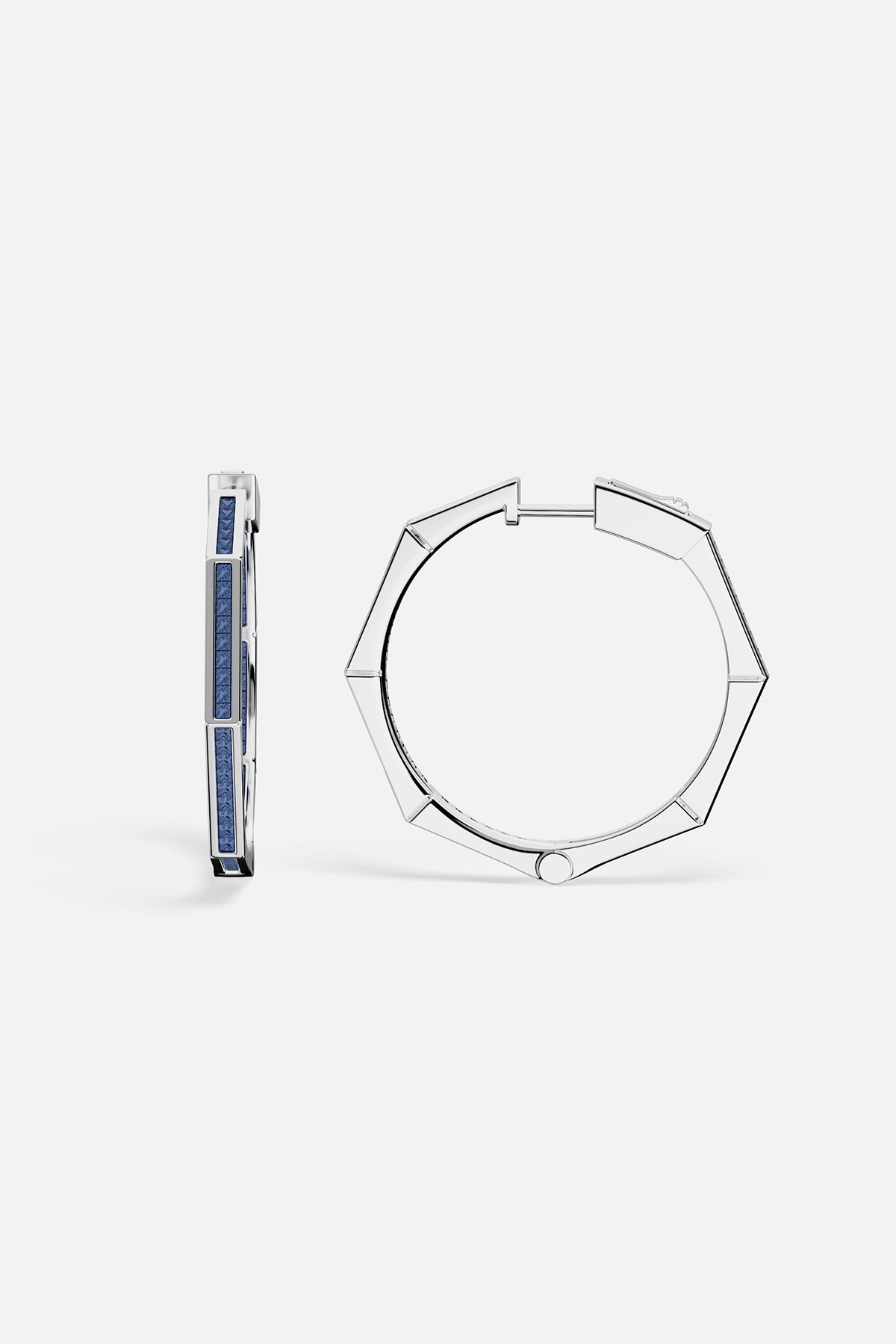 Blue Geometric Hoop Earrings - APM Monaco