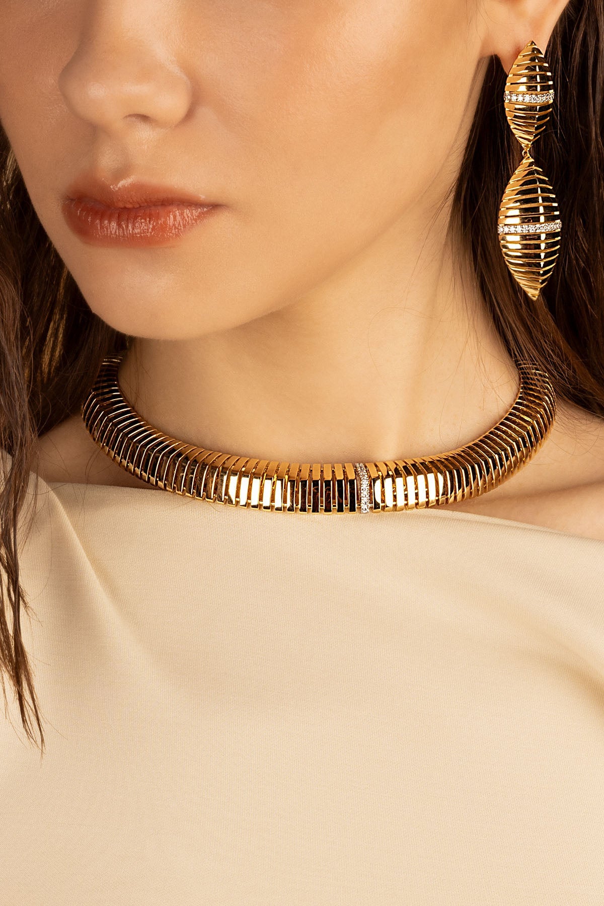 APM Monaco Rayon de Soleil Choker in Yellow Gold
